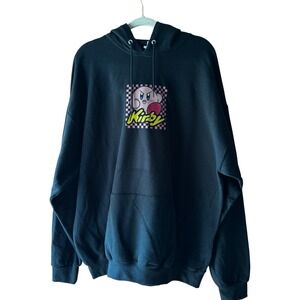 Kirby Men's 2XL XXL Black Pullover Hoodie Sweatshirt NEW